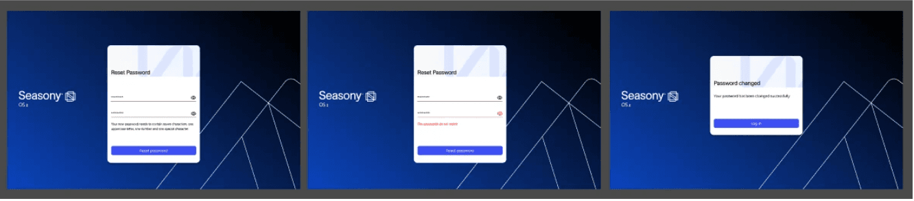 Reset password flow redesign