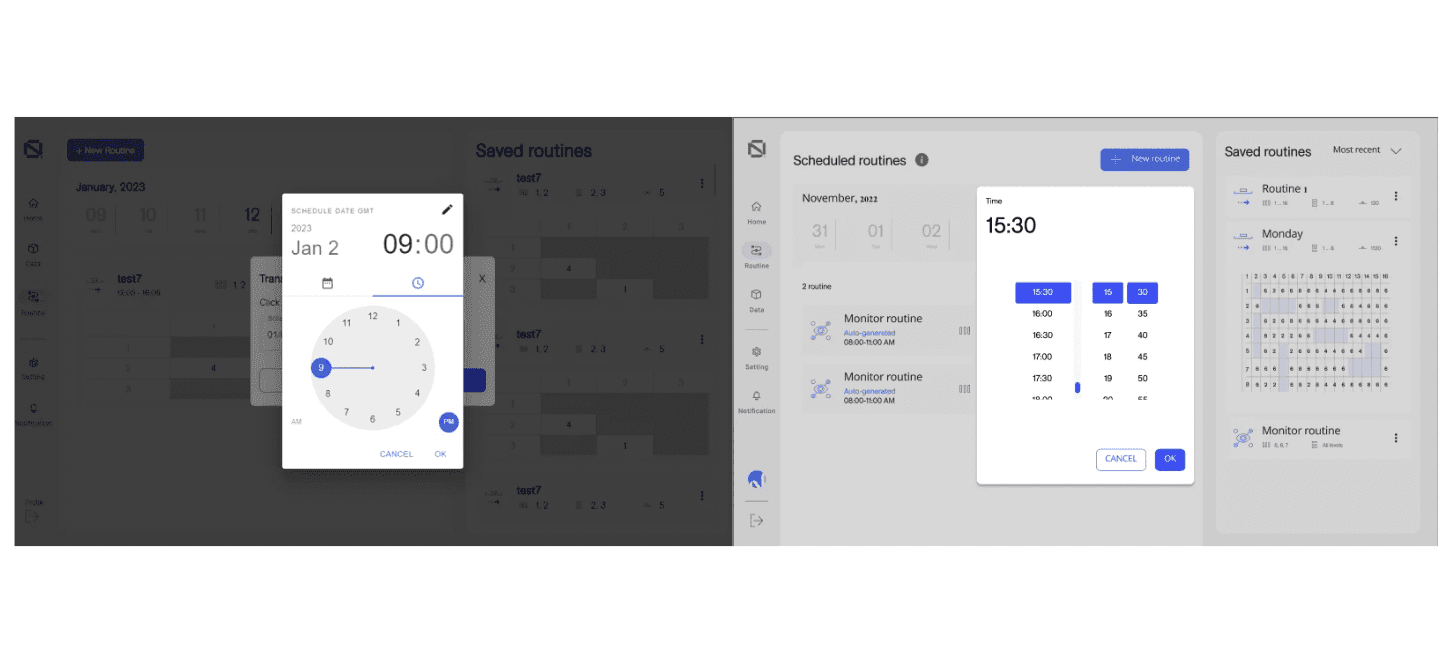 Clock redesign before and after